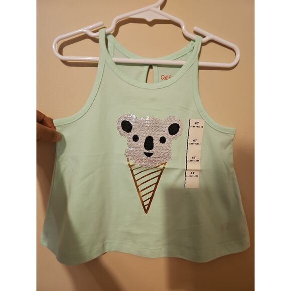Cat & Jack TODDLER GIRLS LOT OF 2 TANK TOPS SIZE 4T - Picture 2 of 6